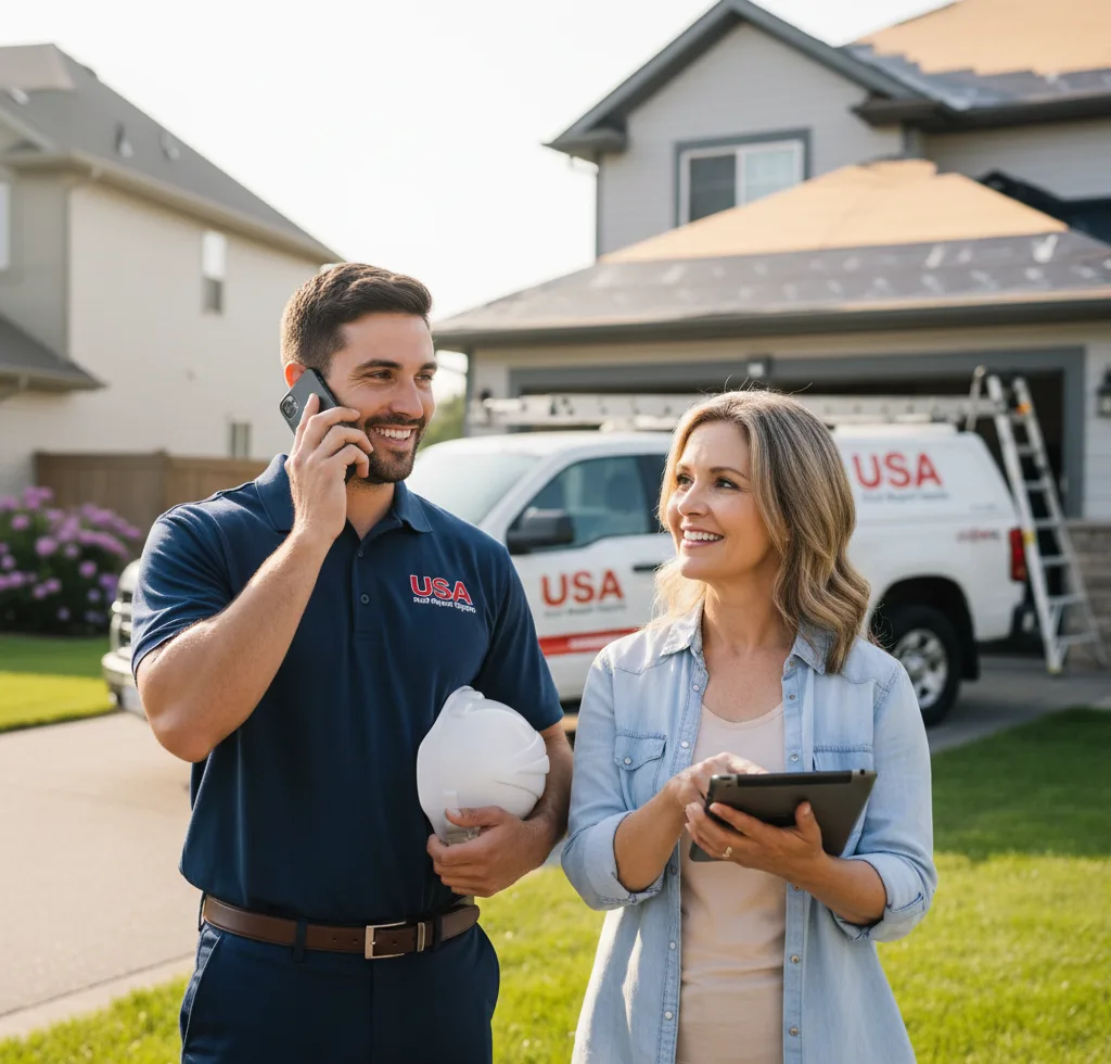 USA Roof Repair Experts customer support in Thorntown